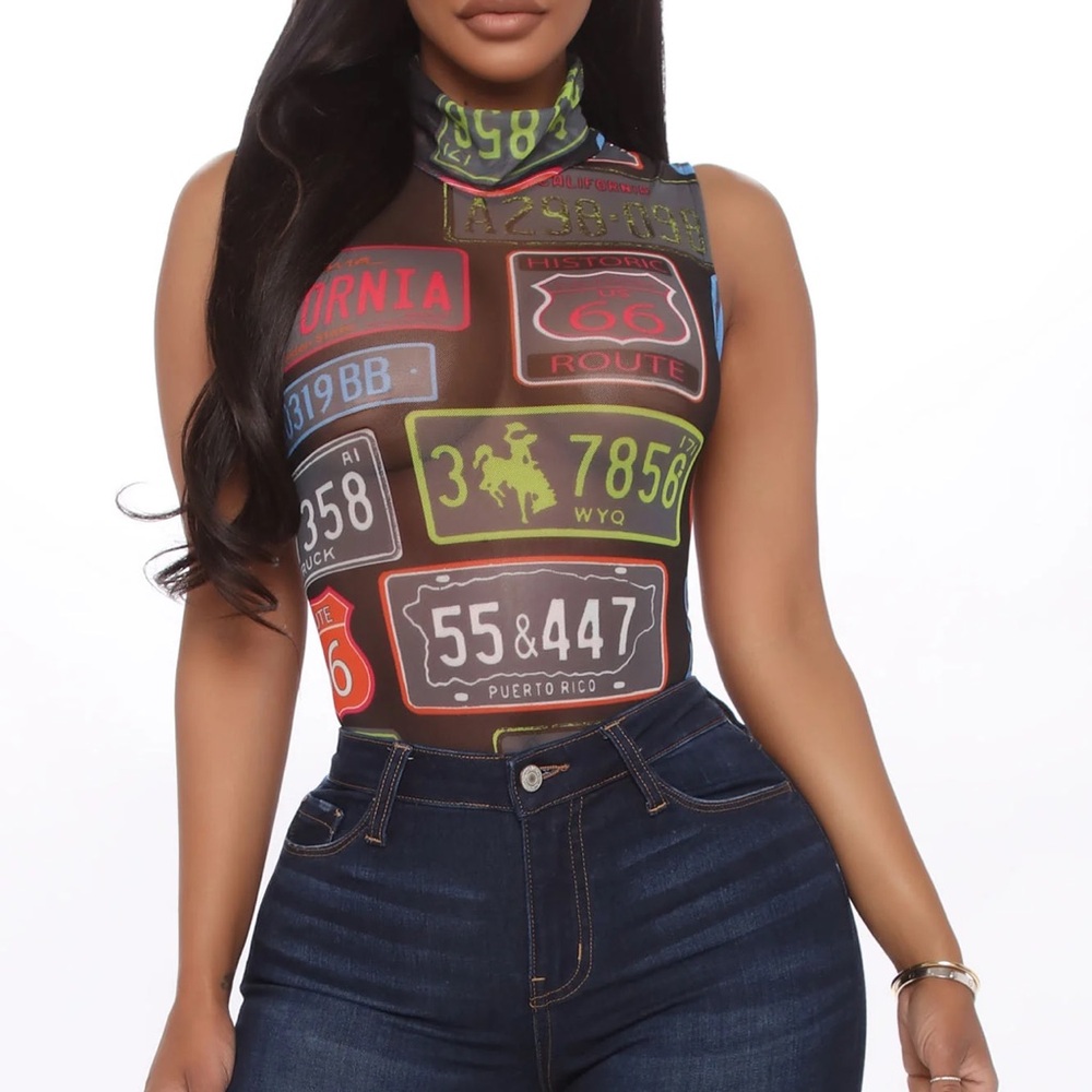 Across The Country Mesh Bodysuit!